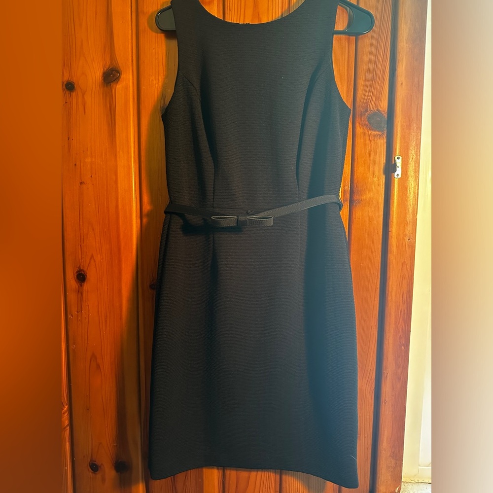 Black Textured Sheath Dress - Size 8